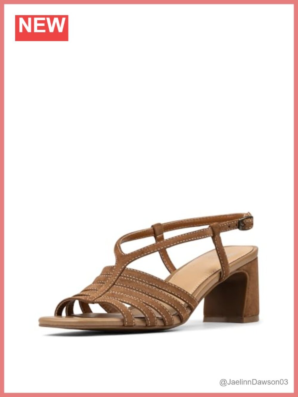 Heeled Sandals Women Suede Block Heel Sandals Slingback Dressy